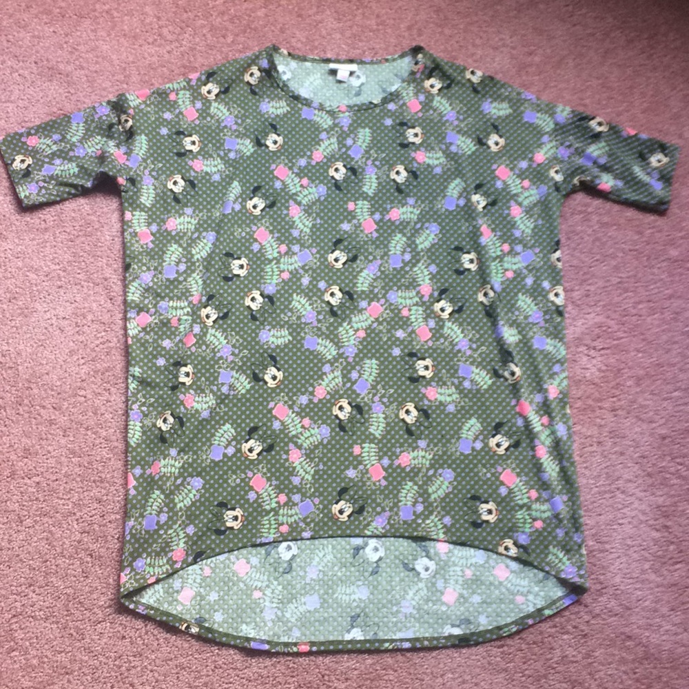 Lularoe Irma Small Minnie Mouse Polka Dots EUC